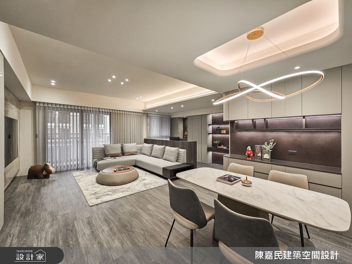 45坪新成屋(5年以下)＿簡約風客廳餐廳案例圖片＿陳嘉民建築空間設計＿陳嘉民_30之1