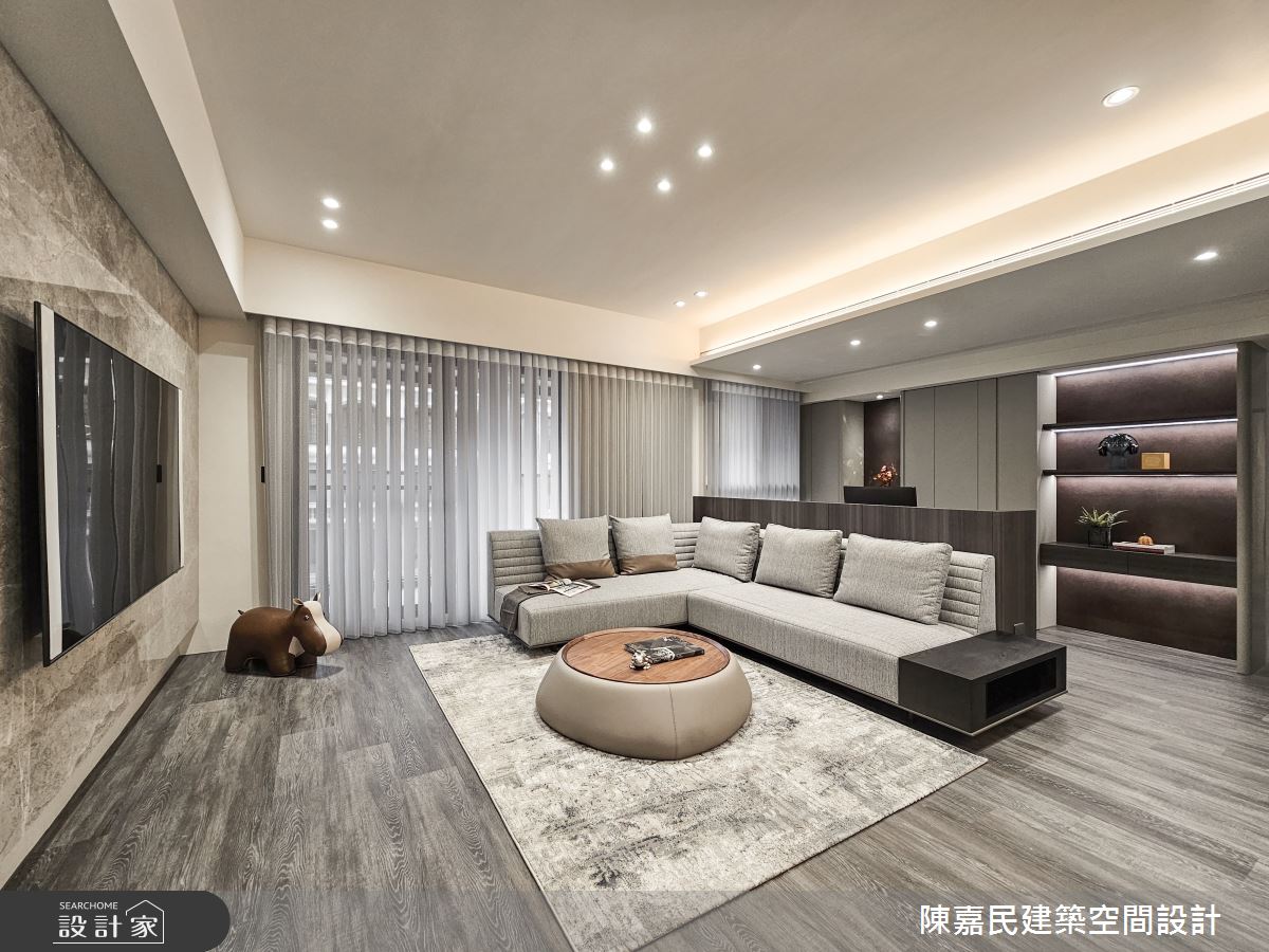 45坪新成屋(5年以下)＿簡約風客廳案例圖片＿陳嘉民建築空間設計＿陳嘉民_30之3
