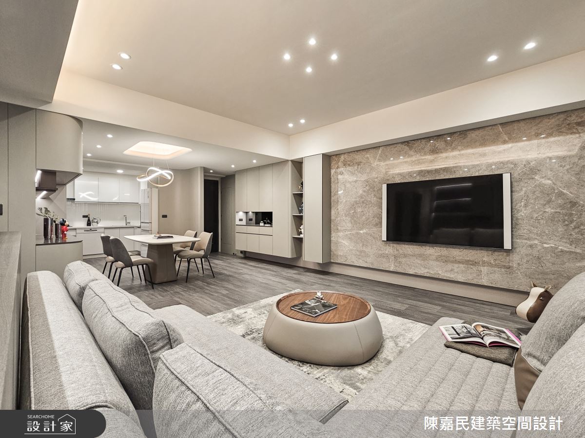 45坪新成屋(5年以下)＿簡約風客廳餐廳廚房案例圖片＿陳嘉民建築空間設計＿陳嘉民_30之6