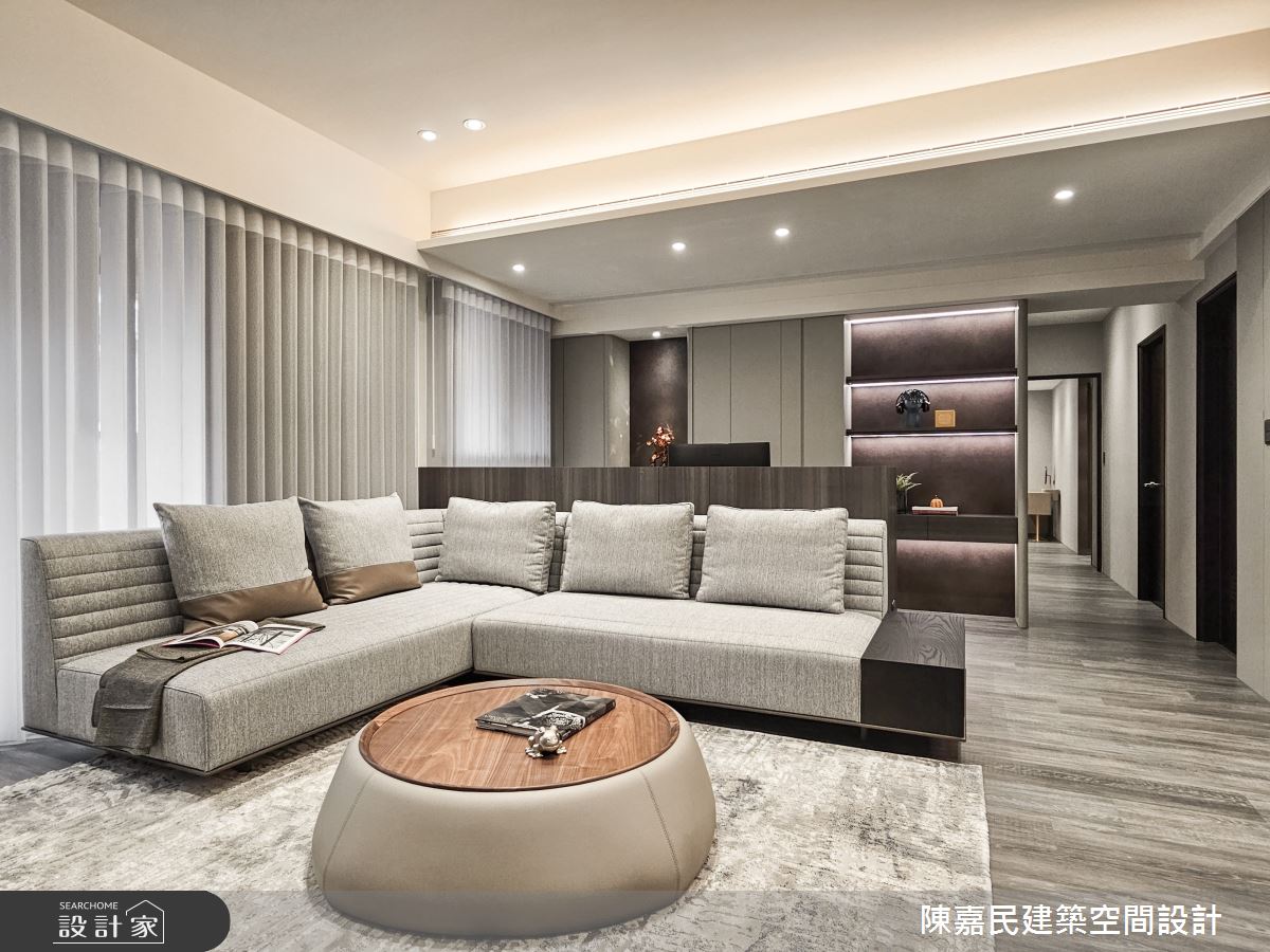 45坪新成屋(5年以下)＿簡約風客廳案例圖片＿陳嘉民建築空間設計＿陳嘉民_30之7