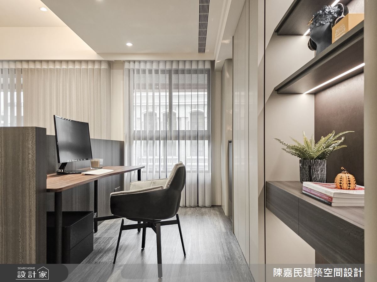 45坪新成屋(5年以下)＿簡約風書房工作區案例圖片＿陳嘉民建築空間設計＿陳嘉民_30之12