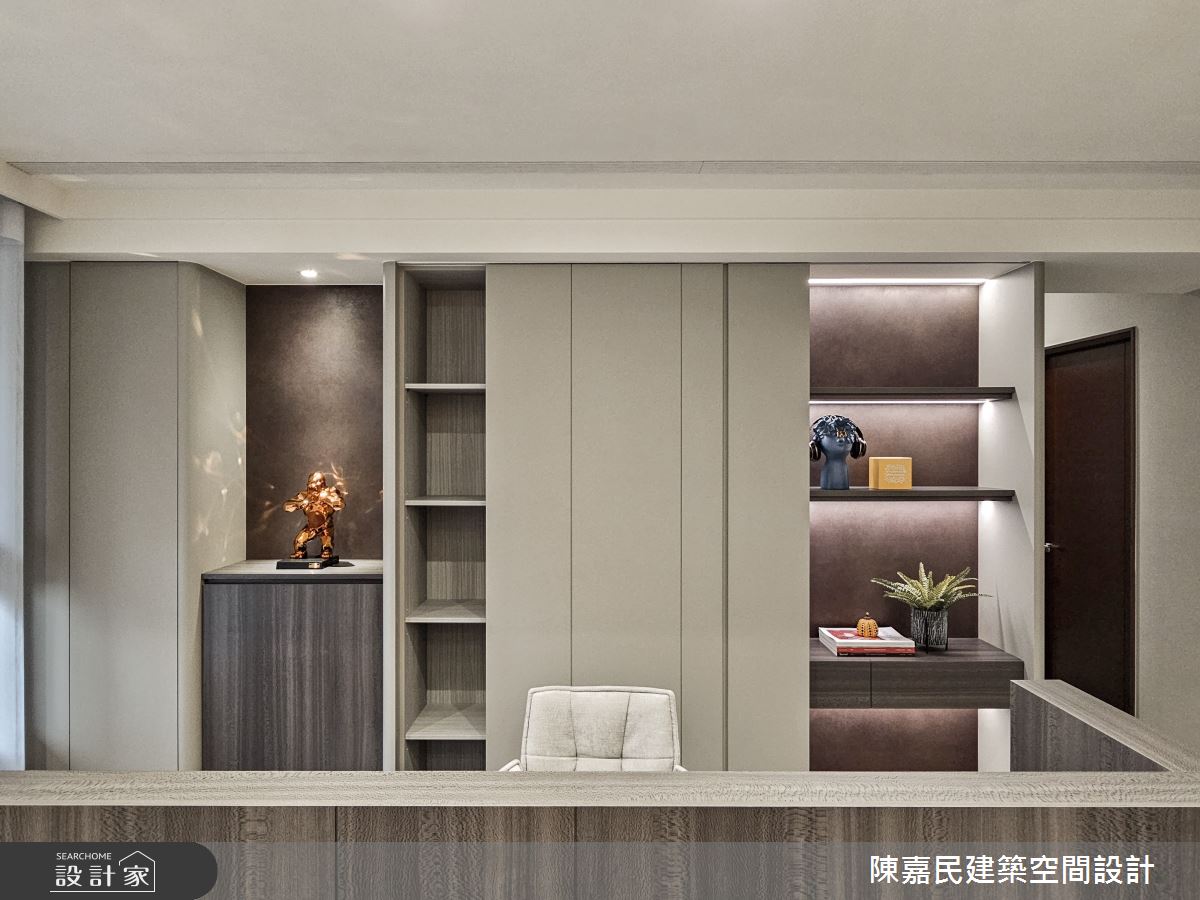 45坪新成屋(5年以下)＿簡約風書房工作區案例圖片＿陳嘉民建築空間設計＿陳嘉民_30之13