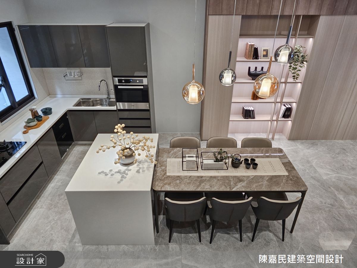 82坪新成屋(5年以下)＿混搭風餐廳廚房中島案例圖片＿陳嘉民建築空間設計＿陳嘉民_32之6