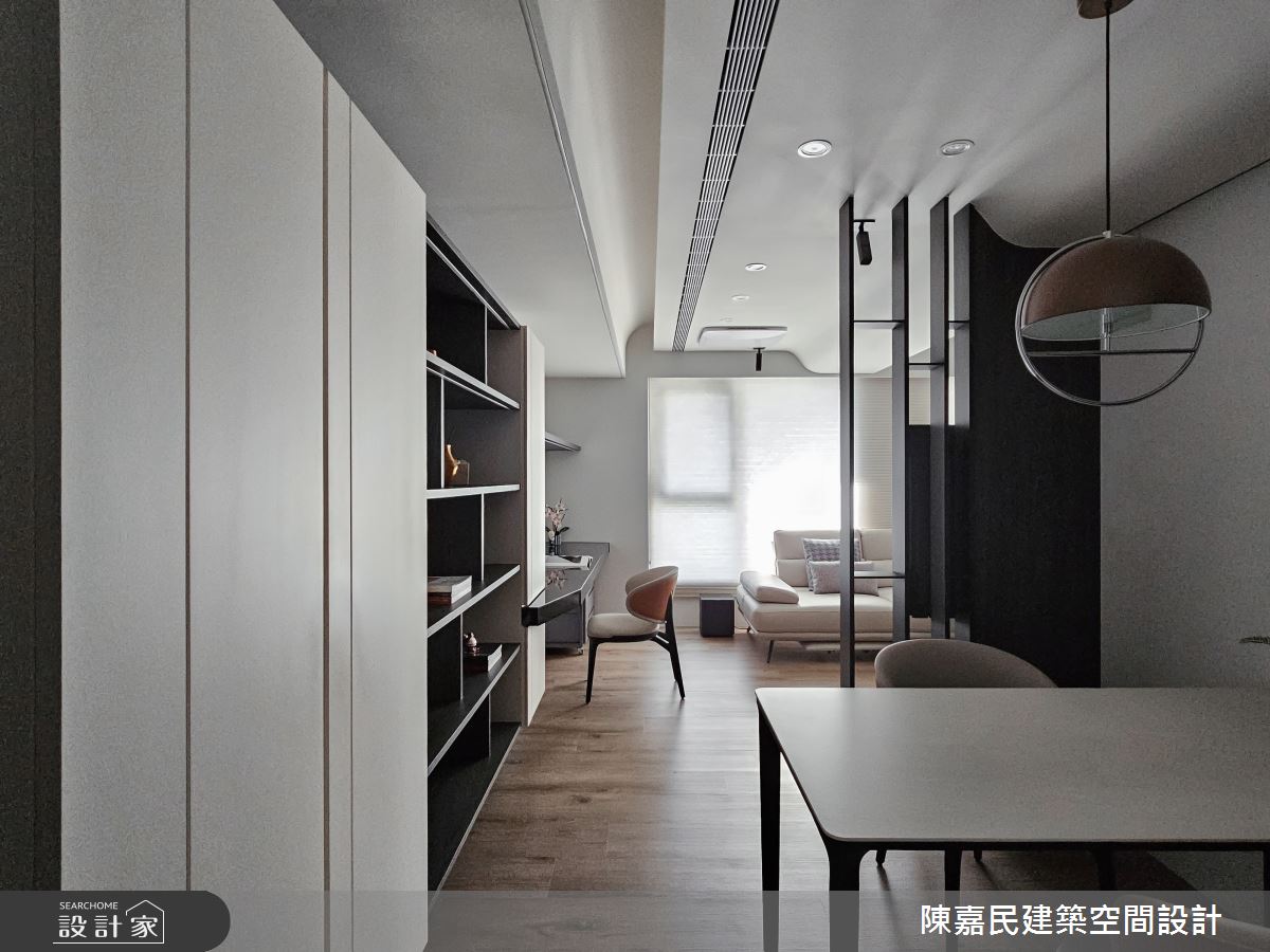 23坪預售屋＿現代風客廳餐廳書房工作區案例圖片＿陳嘉民建築空間設計＿陳嘉民_33之1