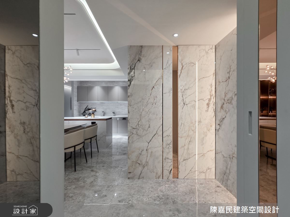 45坪新成屋(5年以下)＿混搭風玄關餐廳廚房中島案例圖片＿陳嘉民建築空間設計＿陳嘉民_36之100