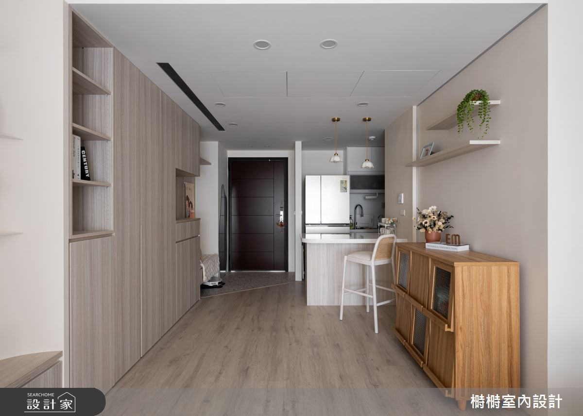 23坪新成屋(5年以下)＿北歐風玄關餐廳吧檯中島案例圖片＿榯榯創作空間設計有限公司＿榯榯_福倉雲硯之1
