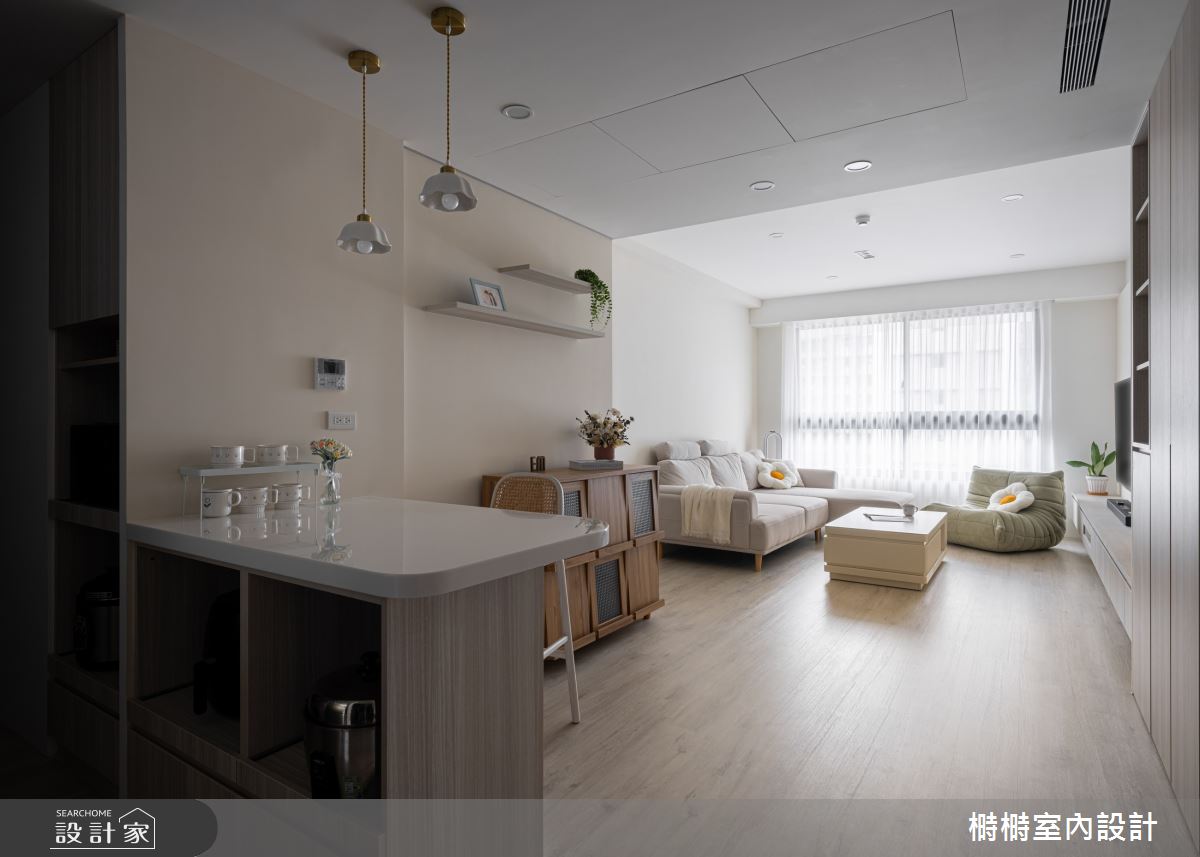23坪新成屋(5年以下)＿北歐風客廳餐廳吧檯中島案例圖片＿榯榯創作空間設計有限公司＿榯榯_福倉雲硯之11
