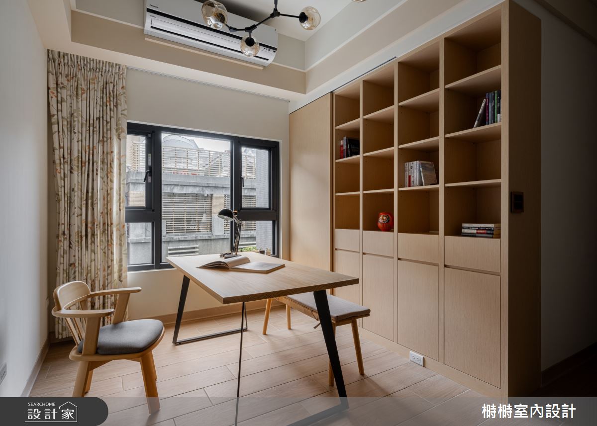 16坪新成屋(5年以下)＿日式無印風書房案例圖片＿榯榯創作空間設計有限公司＿榯榯_青鈍之4