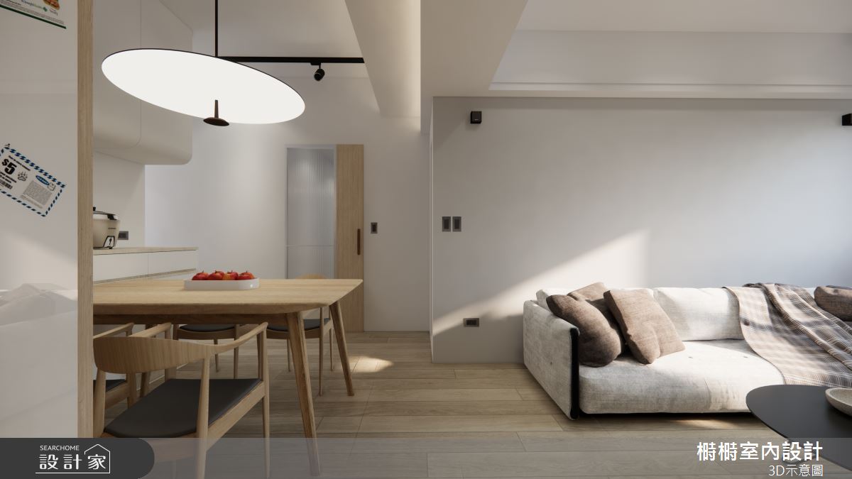 22坪老屋(16~30年)＿北歐風客廳餐廳案例圖片＿榯榯創作空間設計有限公司＿榯榯_曙園記之3