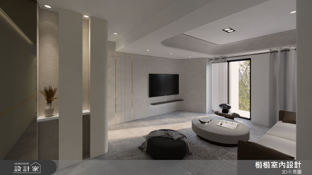 34坪老屋(16~30年)＿現代風客廳案例圖片＿榯榯創作空間設計有限公司＿榯榯_空靈和韻之4