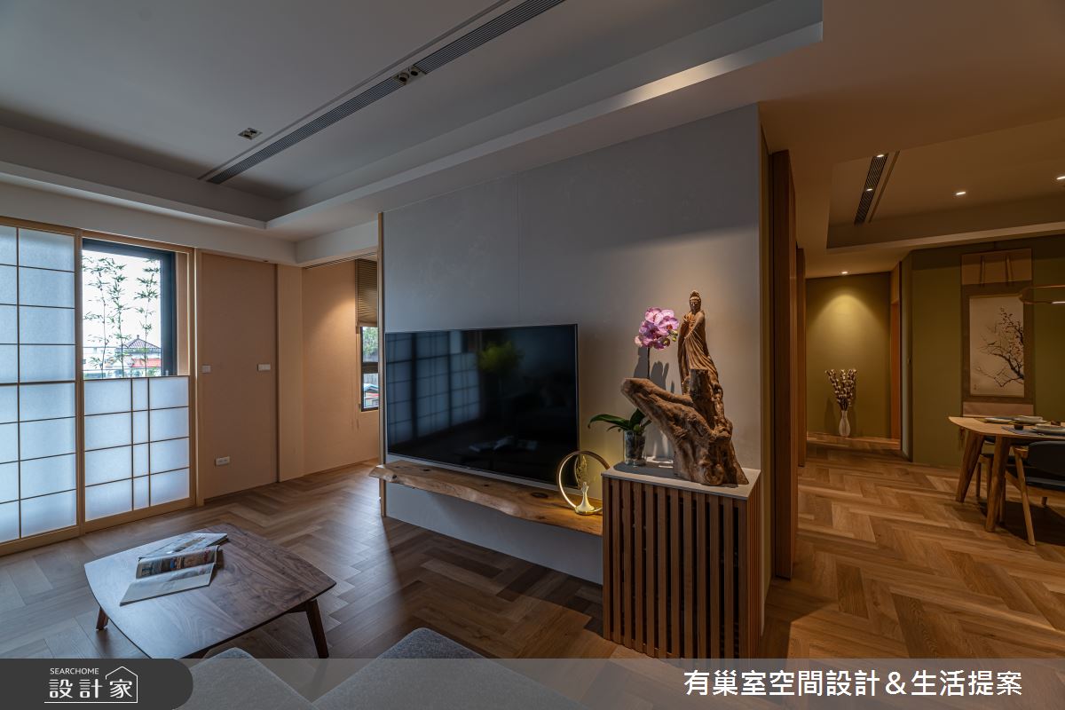 40坪新成屋(5年以下)＿日式和風客廳案例圖片＿有巢室空間設計＿有巢室_01之2
