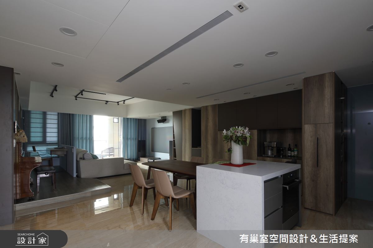 60坪老屋(16~30年)＿簡約風餐廳中島案例圖片＿有巢室空間設計＿有巢室_10之7