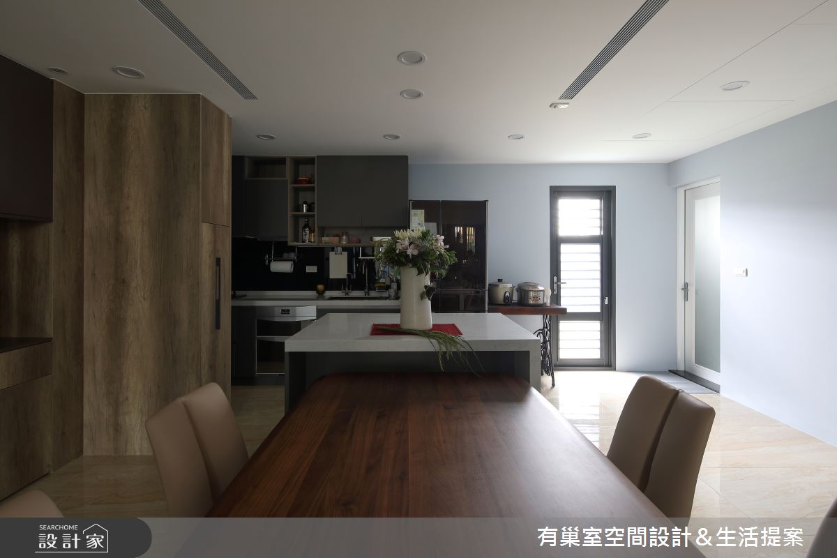 60坪老屋(16~30年)＿簡約風餐廳廚房中島案例圖片＿有巢室空間設計＿有巢室_10之10