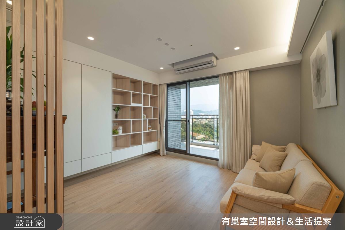 32坪新成屋(5年以下)＿人文禪風客廳陽台案例圖片＿有巢室空間設計＿有巢室_16之12
