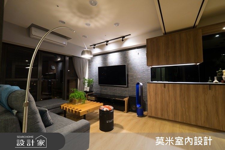 23坪新成屋(5年以下)＿混搭風客廳案例圖片＿莫米室內設計＿莫米_城市美學 禪風派克之2