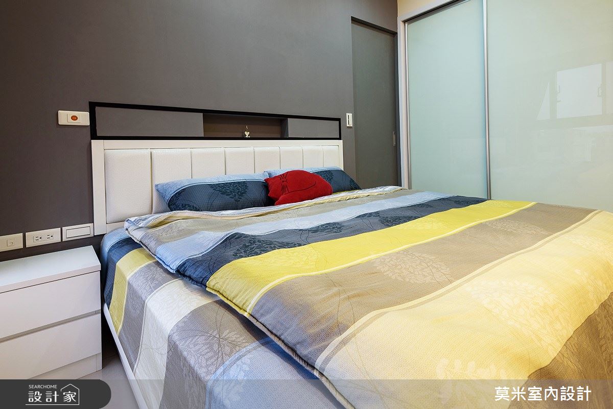 32坪新成屋(5年以下)＿混搭風臥室案例圖片＿莫米室內設計＿莫米_黑白H會館之8