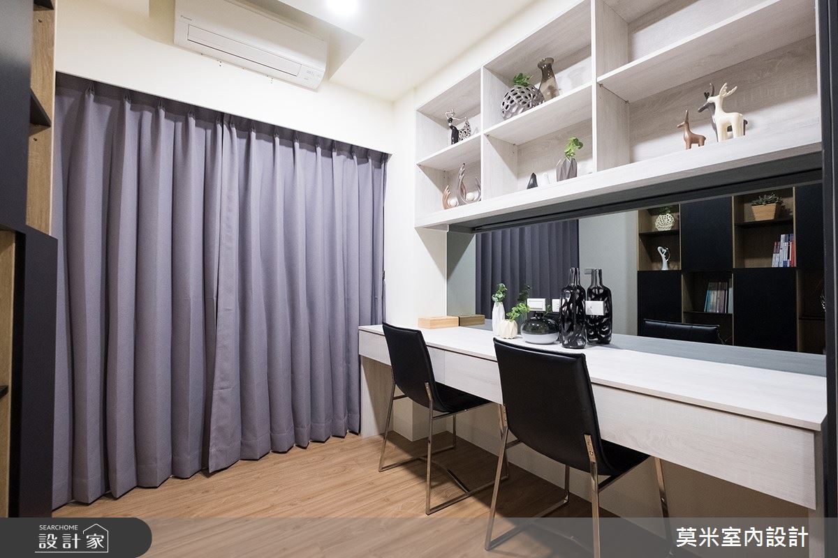 32坪新成屋(5年以下)＿混搭風書房案例圖片＿莫米室內設計＿莫米_簡約恬適 日式雅韻人文好宅之4