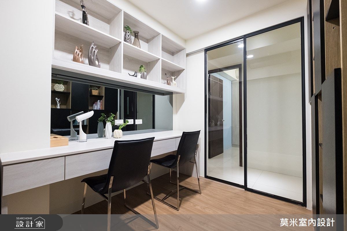 32坪新成屋(5年以下)＿混搭風書房案例圖片＿莫米室內設計＿莫米_簡約恬適 日式雅韻人文好宅之5