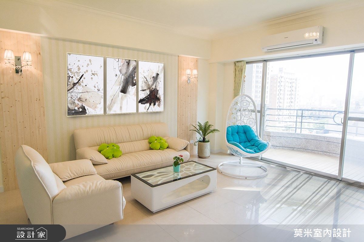 68坪新成屋(5年以下)＿混搭風客廳案例圖片＿莫米室內設計＿莫米_純真之1