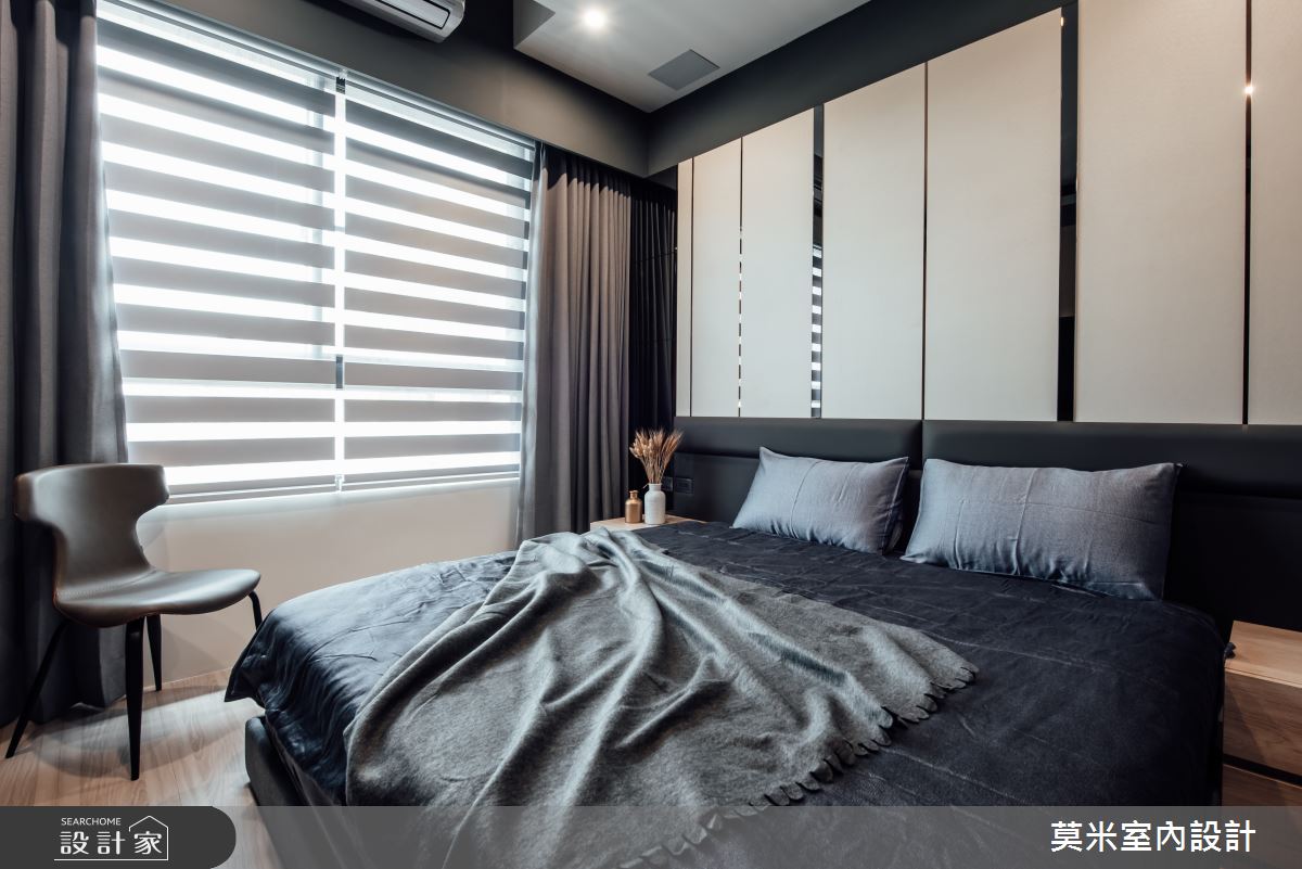 35坪新成屋(5年以下)＿混搭風臥室案例圖片＿莫米室內設計＿莫米_休閒爵士．明亮藍調之8