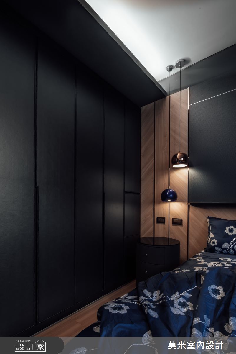 35坪新成屋(5年以下)＿混搭風臥室案例圖片＿莫米室內設計＿莫米_休閒爵士．明亮藍調之11
