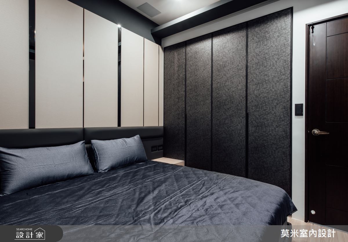 35坪新成屋(5年以下)＿混搭風臥室案例圖片＿莫米室內設計＿莫米_休閒爵士．明亮藍調之12