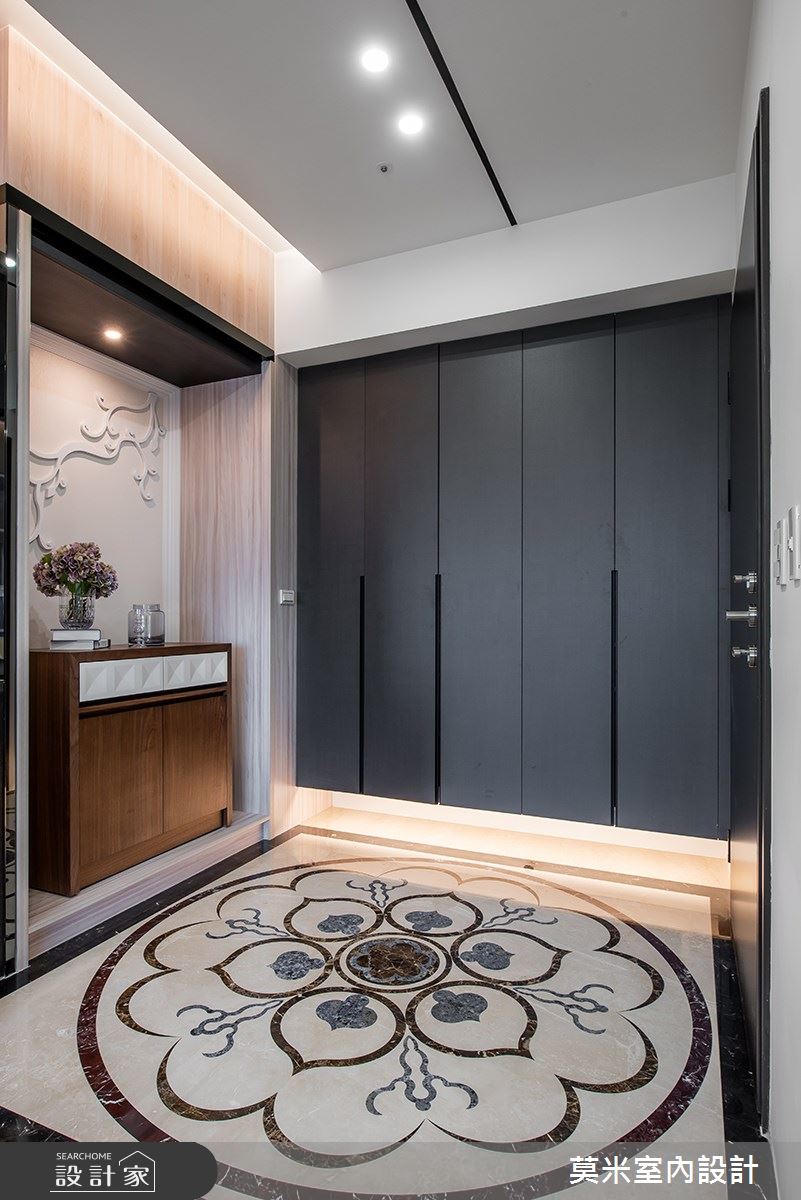 88坪新成屋(5年以下)＿混搭風玄關案例圖片＿莫米室內設計＿莫米_靜謐之1