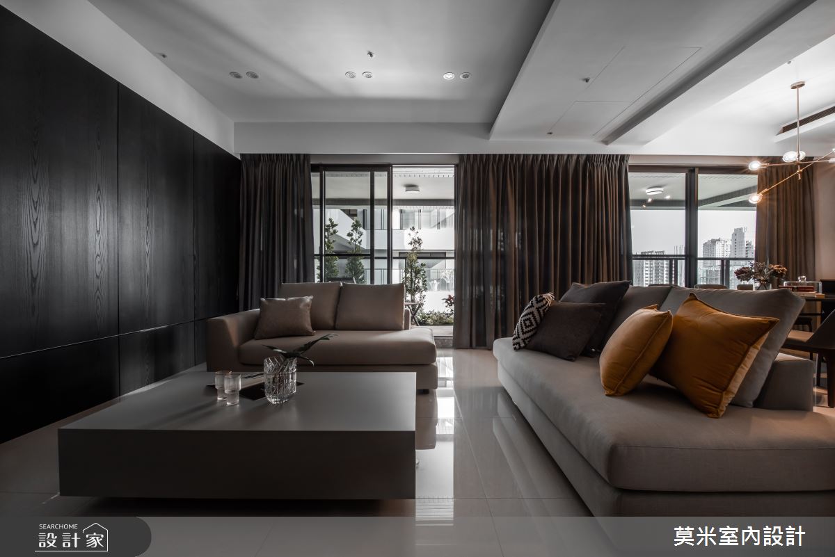 66坪新成屋(5年以下)＿簡約風客廳案例圖片＿莫米室內設計＿莫米_光影軌跡之5