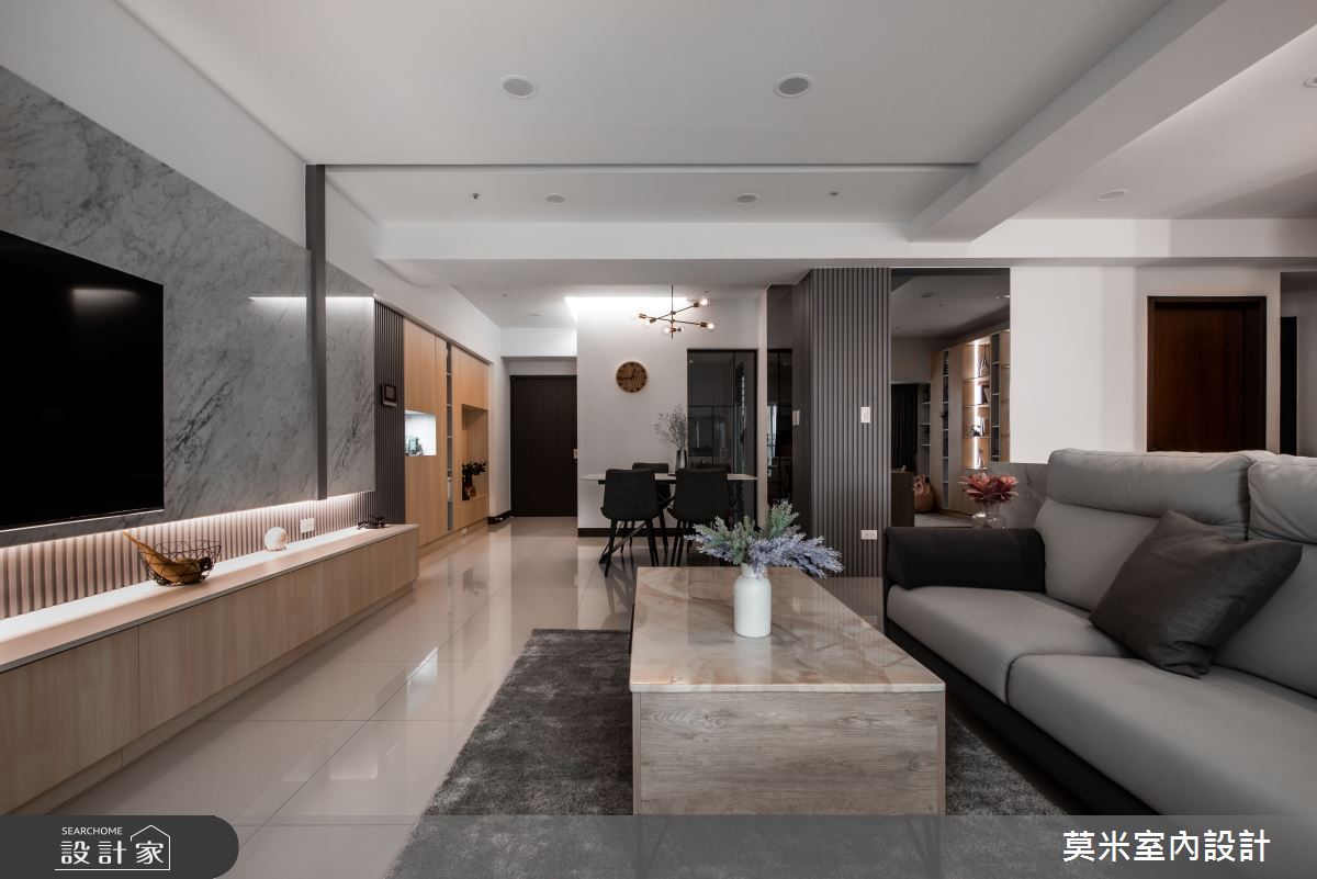 37坪新成屋(5年以下)＿簡約風客廳案例圖片＿莫米室內設計＿莫米_卡菲那之4