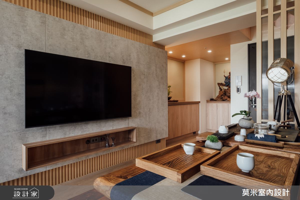 20坪新成屋(5年以下)＿日式禪風客廳案例圖片＿莫米室內設計＿莫米_日式禪風之2