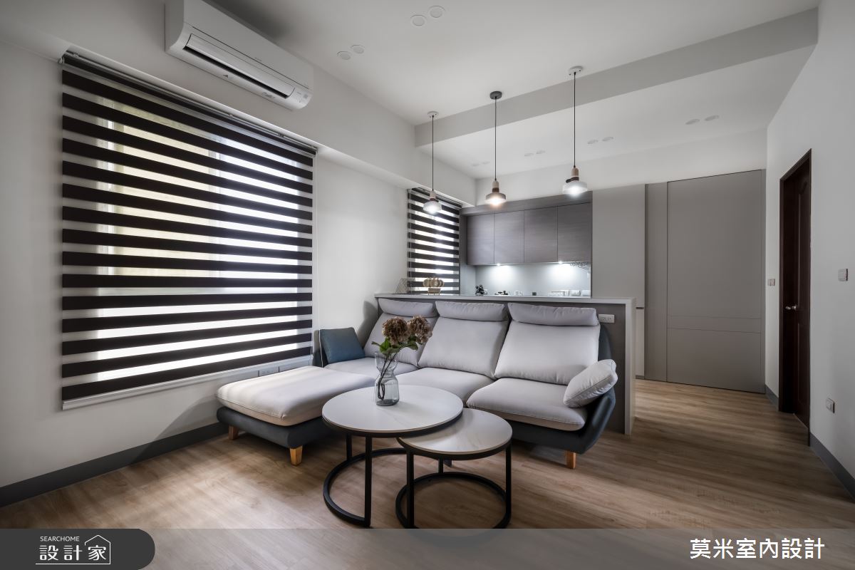 25坪新成屋(5年以下)＿簡約風客廳案例圖片＿莫米室內設計＿莫米_點線面的交織之1