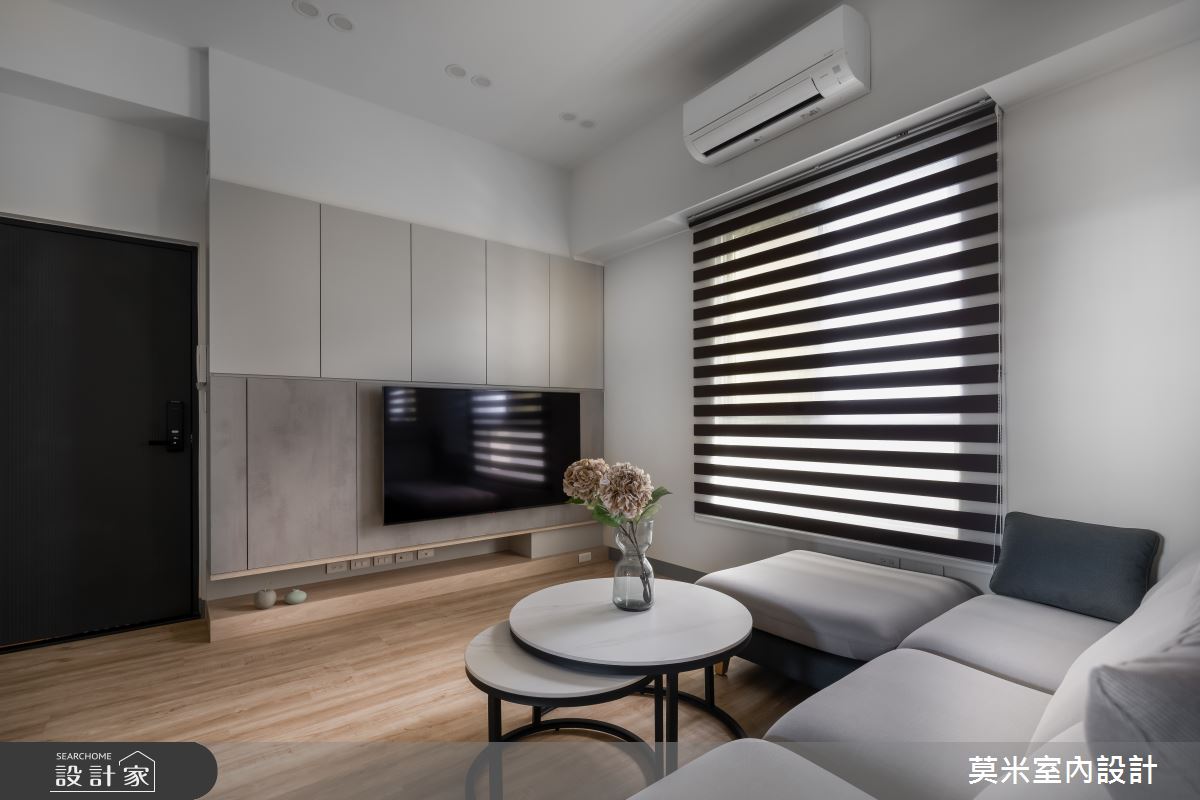 25坪新成屋(5年以下)＿簡約風客廳案例圖片＿莫米室內設計＿莫米_點線面的交織之3