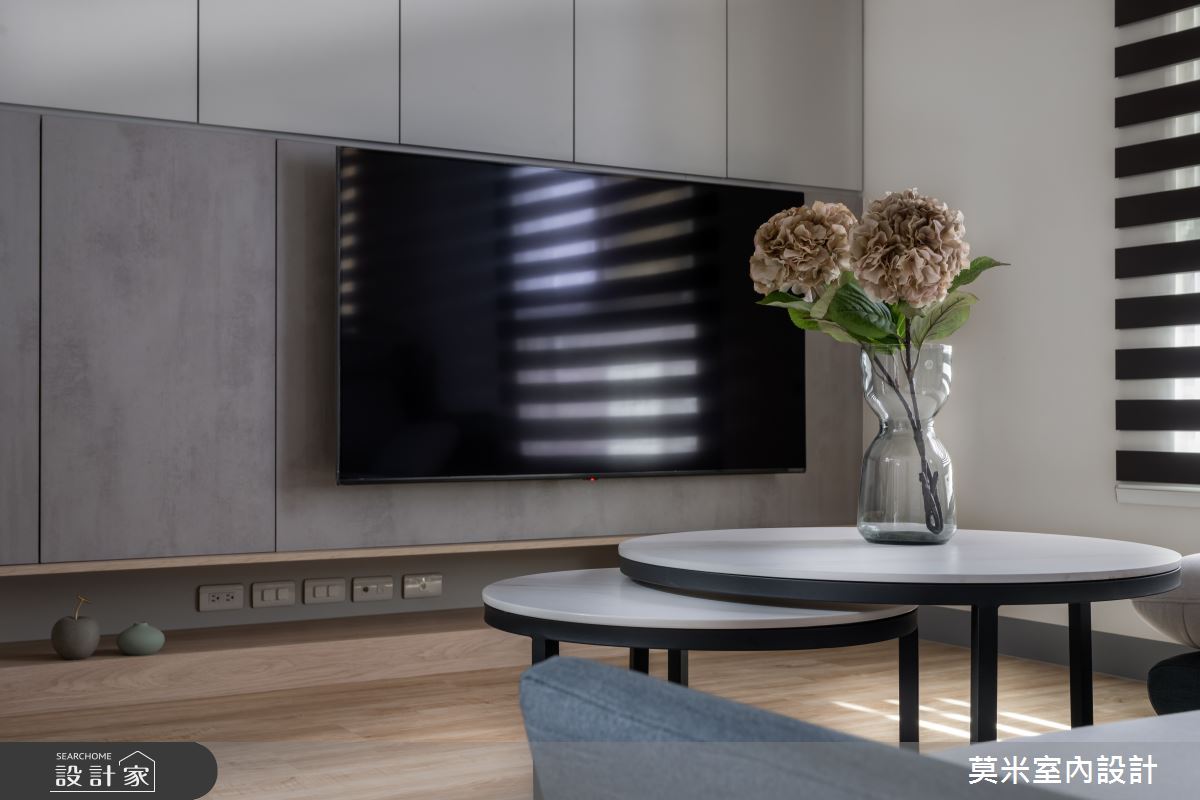 25坪新成屋(5年以下)＿簡約風客廳案例圖片＿莫米室內設計＿莫米_點線面的交織之4