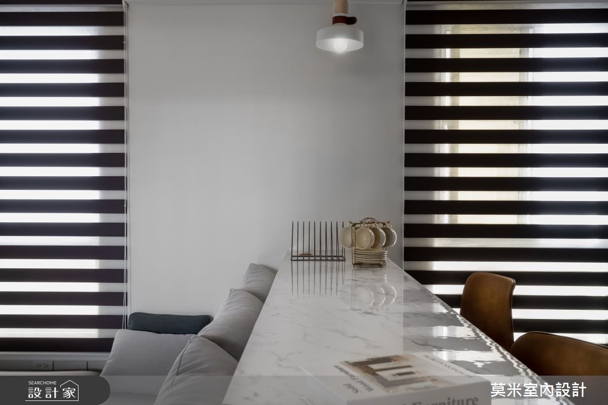 25坪新成屋(5年以下)＿簡約風客廳案例圖片＿莫米室內設計＿莫米_點線面的交織之5