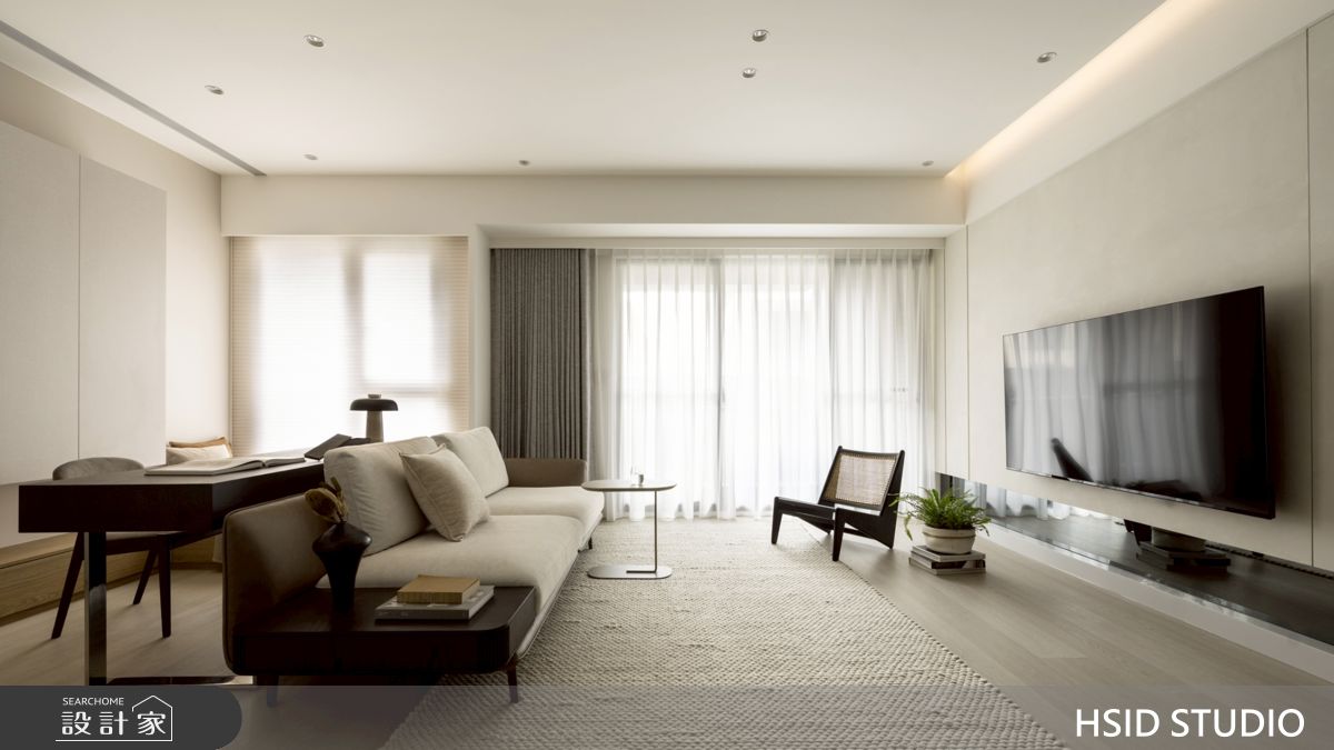 21坪新成屋(5年以下)＿現代簡約風客廳書房案例圖片＿樺設室內裝修設計有限公司 HSID STUDIO＿樺設_41 Residence_C之8