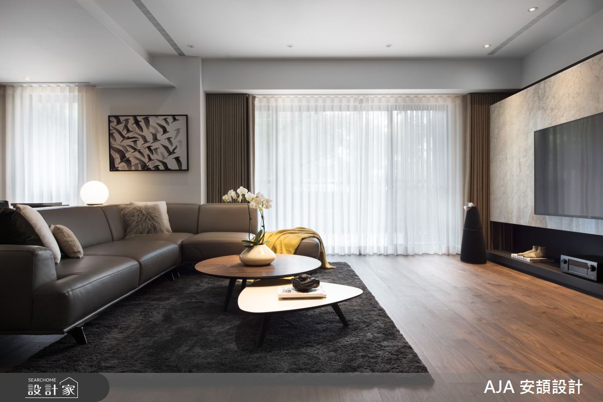 40坪新成屋(5年以下)＿休閒風客廳案例圖片＿AJA安頡建築室內設計＿安頡_力麒首御 吳公館之8
