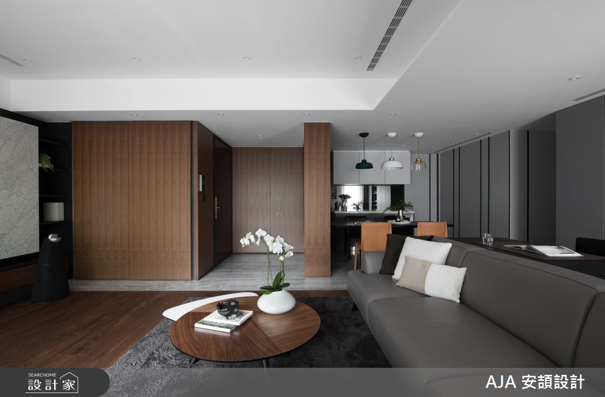 40坪新成屋(5年以下)＿休閒風客廳案例圖片＿AJA安頡建築室內設計＿安頡_力麒首御 吳公館之3