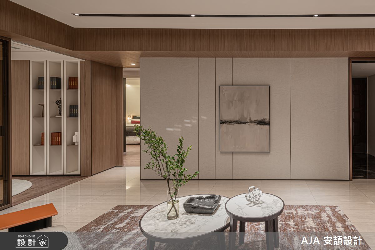 50坪新成屋(5年以下)＿日式人文風客廳案例圖片＿AJA安頡建築室內設計＿安頡_天空院子 張公館之4