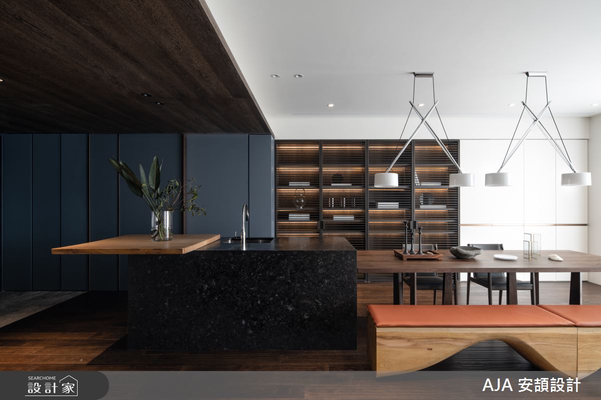 60坪新成屋(5年以下)＿現代風餐廳吧檯中島案例圖片＿AJA安頡建築室內設計＿安頡_合輝雲門 吳公館之8