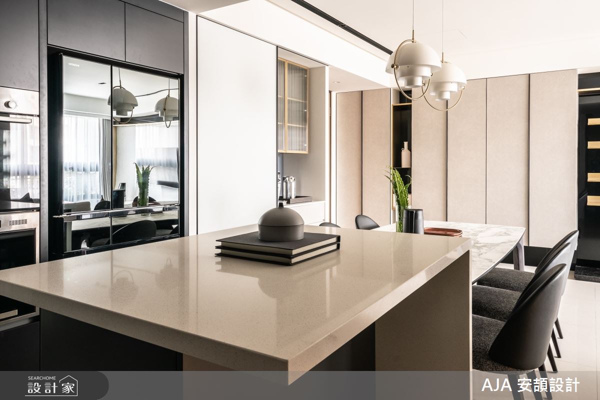 40坪新成屋(5年以下)＿現代風餐廳中島案例圖片＿AJA安頡建築室內設計＿安頡_橋立圓容之4