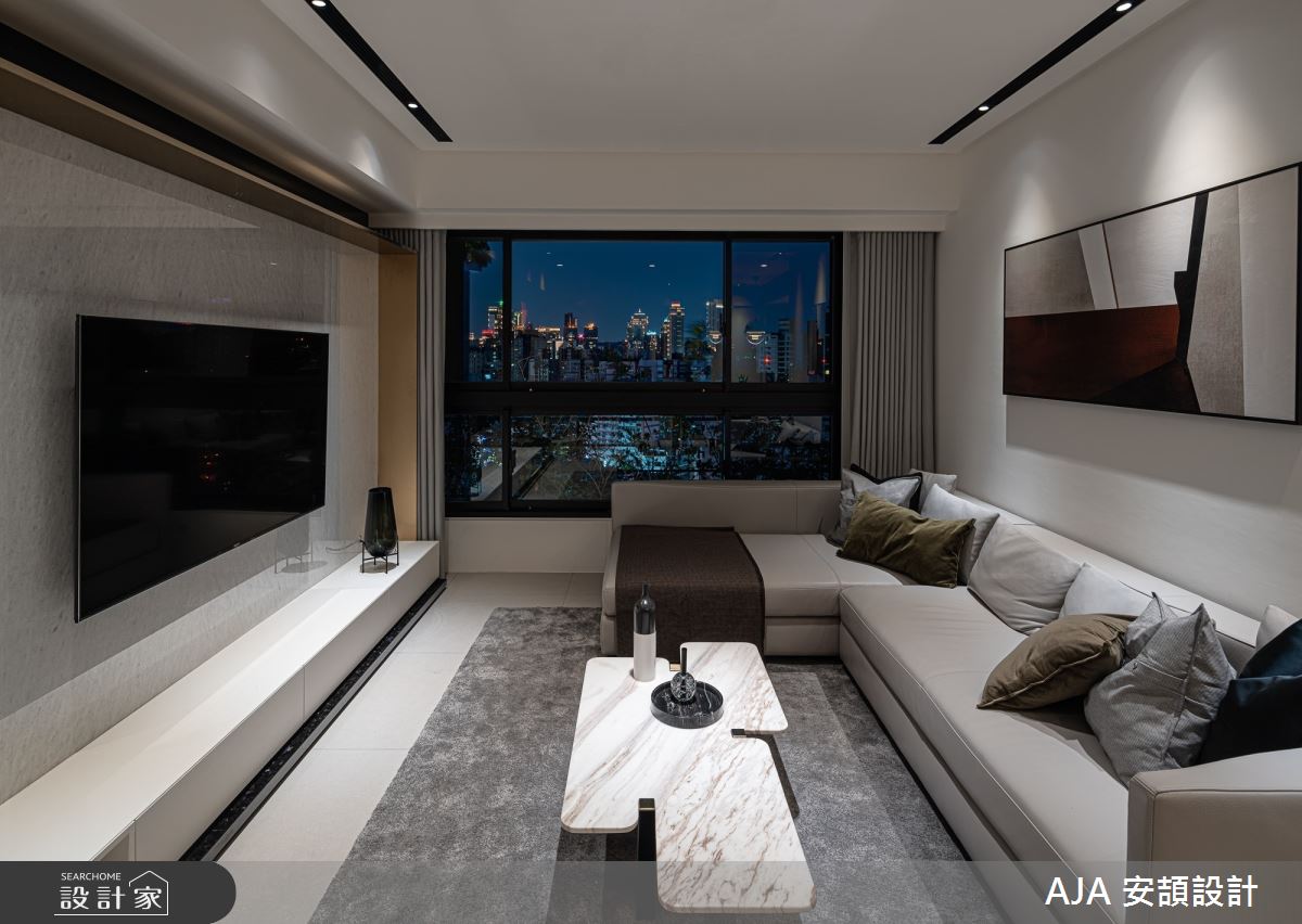 40坪新成屋(5年以下)＿現代風客廳案例圖片＿AJA安頡建築室內設計＿安頡_橋立圓容之5