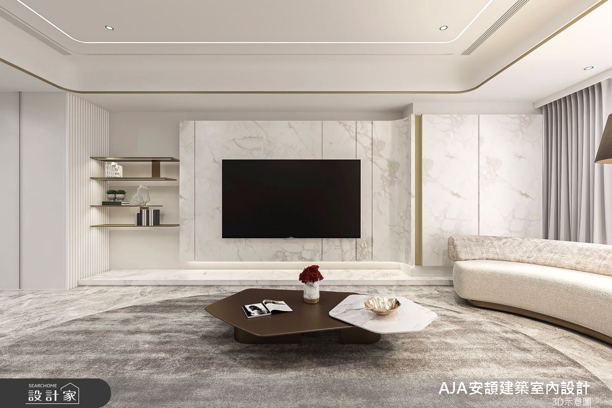 40坪新成屋(5年以下)＿現代風客廳案例圖片＿AJA安頡建築室內設計＿安頡_國聚花園御所之22