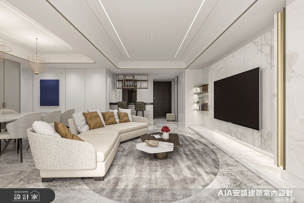 40坪新成屋(5年以下)＿現代風客廳案例圖片＿AJA安頡建築室內設計＿安頡_國聚花園御所之24