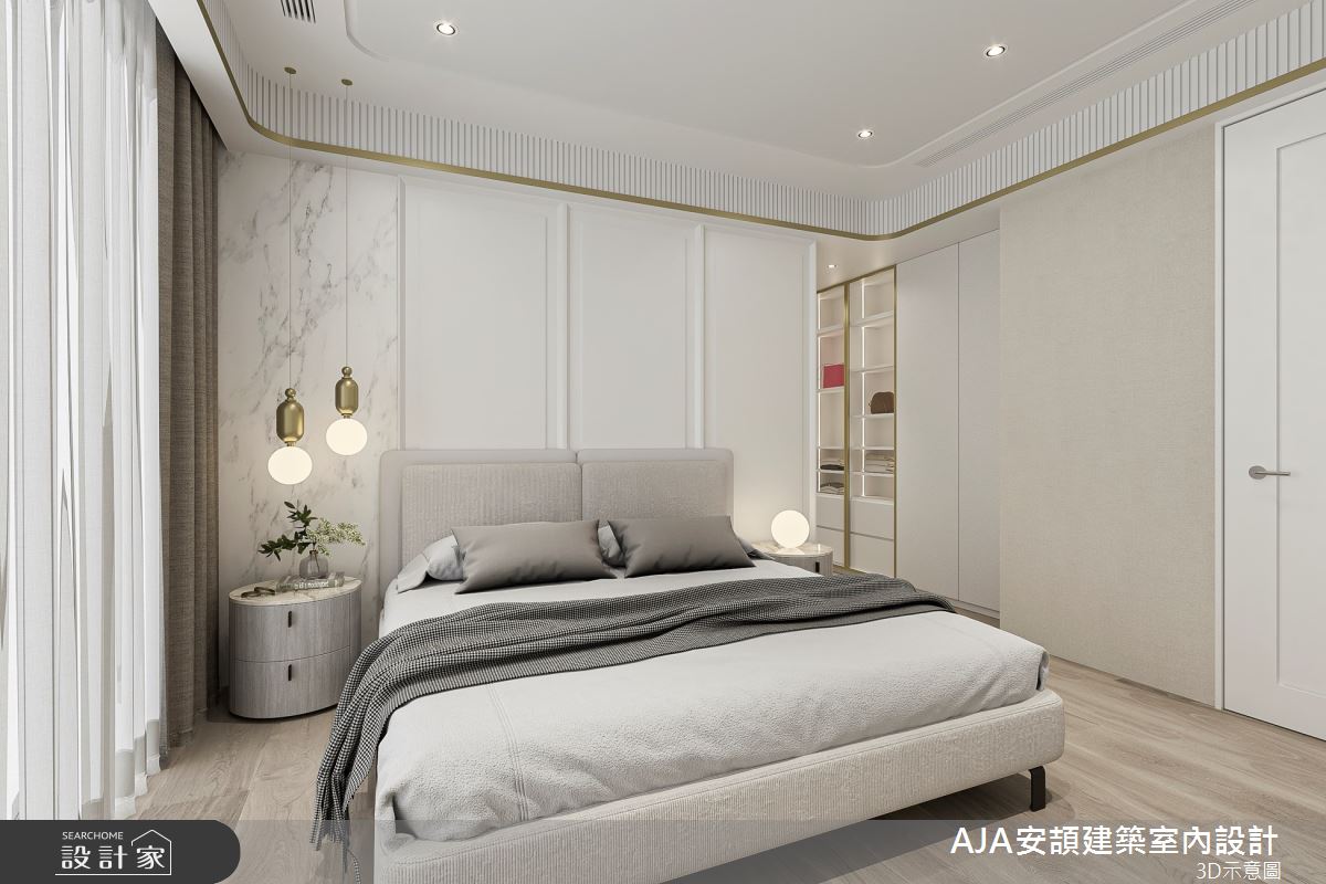 40坪新成屋(5年以下)＿現代風臥室案例圖片＿AJA安頡建築室內設計＿安頡_國聚花園御所之25