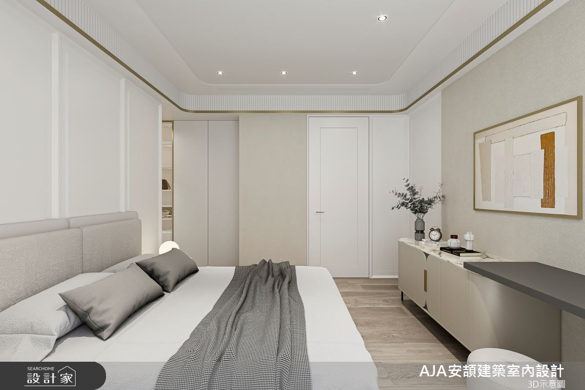 40坪新成屋(5年以下)＿現代風臥室案例圖片＿AJA安頡建築室內設計＿安頡_國聚花園御所之26