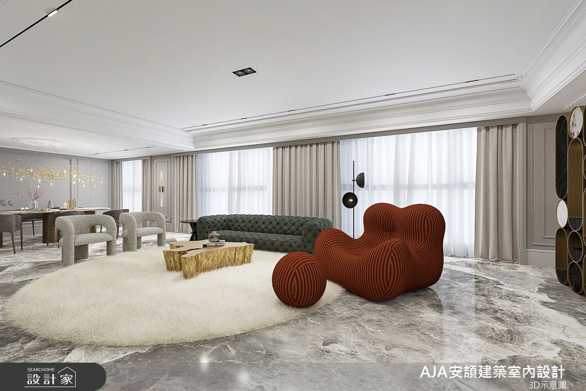 100坪新成屋(5年以下)＿飯店風客廳案例圖片＿AJA安頡建築室內設計＿安頡_精銳市政廳之31
