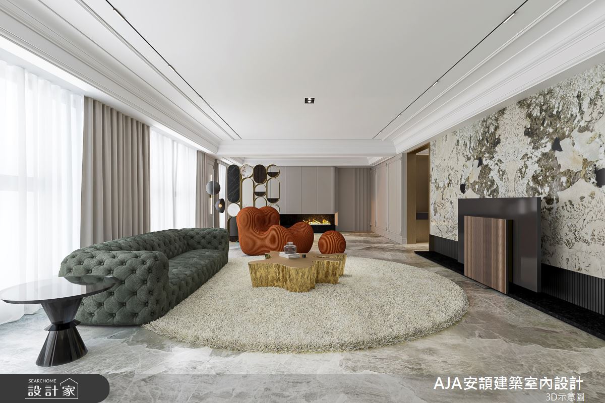 100坪新成屋(5年以下)＿飯店風客廳案例圖片＿AJA安頡建築室內設計＿安頡_精銳市政廳之32