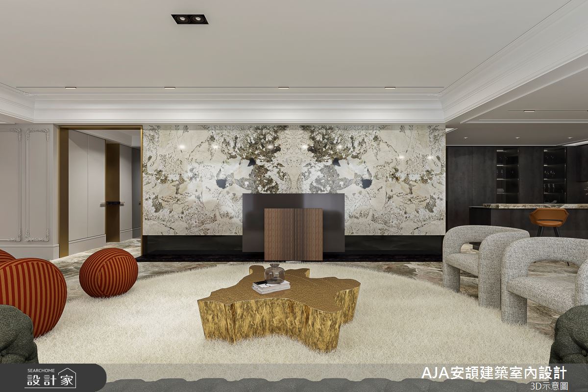 100坪新成屋(5年以下)＿飯店風客廳案例圖片＿AJA安頡建築室內設計＿安頡_精銳市政廳之33