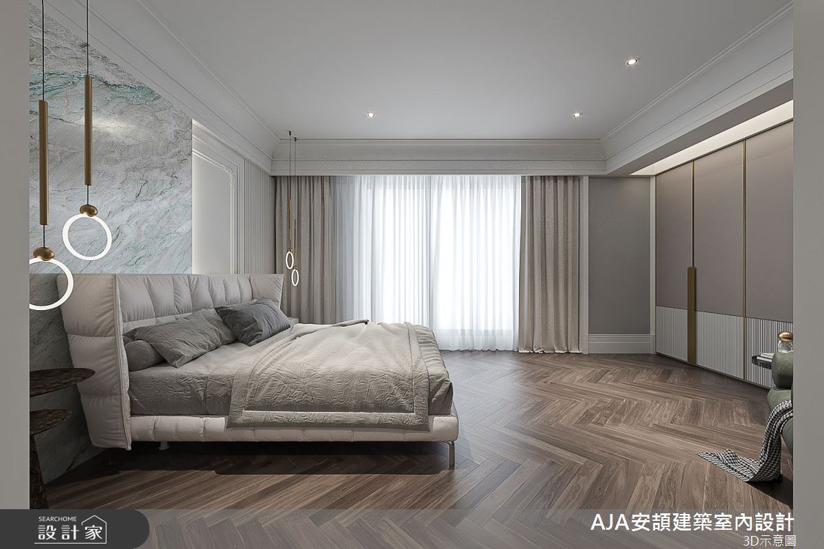 100坪新成屋(5年以下)＿飯店風臥室案例圖片＿AJA安頡建築室內設計＿安頡_精銳市政廳之40