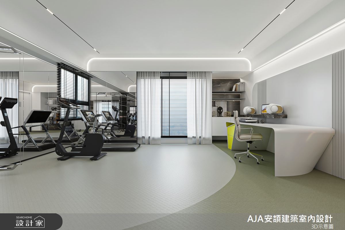 100坪新成屋(5年以下)＿飯店風家庭健身房案例圖片＿AJA安頡建築室內設計＿安頡_精銳市政廳之50
